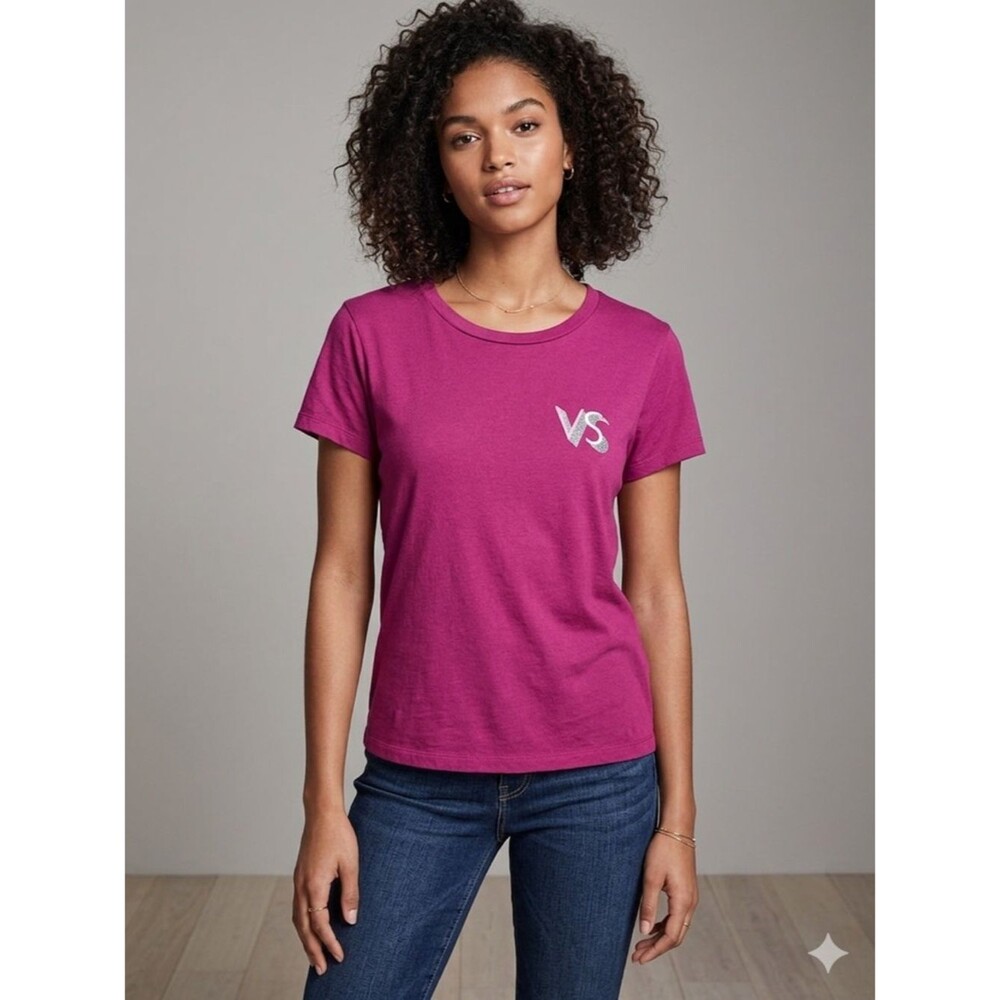 Victoria's Secret Deep Magenta Short Sleeve Tee